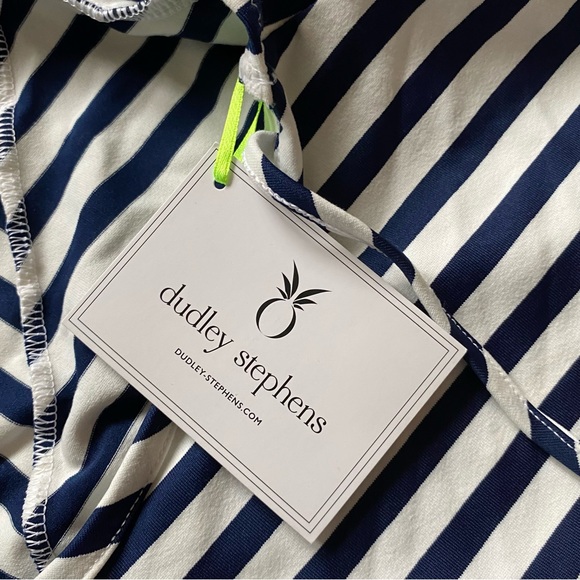 Halsey Hoodie in Repreve® Striped Jersey (Navy / White) - Picture 3 of 5